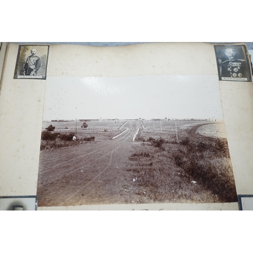 470 - An album of albumen photographs, 1897-1902, Boer war period, predominantly South African and Tribal ... 