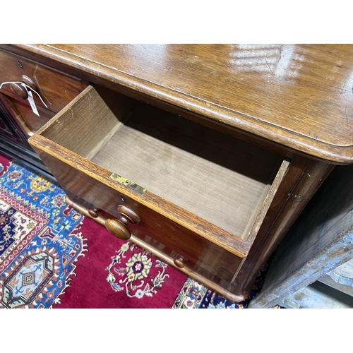 58 - A Victorian mahogany five drawer chest, width 104cm, depth 51cm, height 104cm