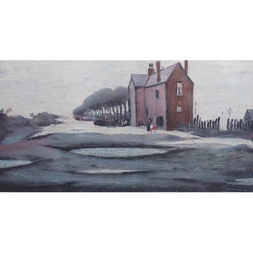 656 - § § Laurence Stephen Lowry R.A. (English, 1887-1976) 'The Lonely House'offset lithographsigned in pe... 