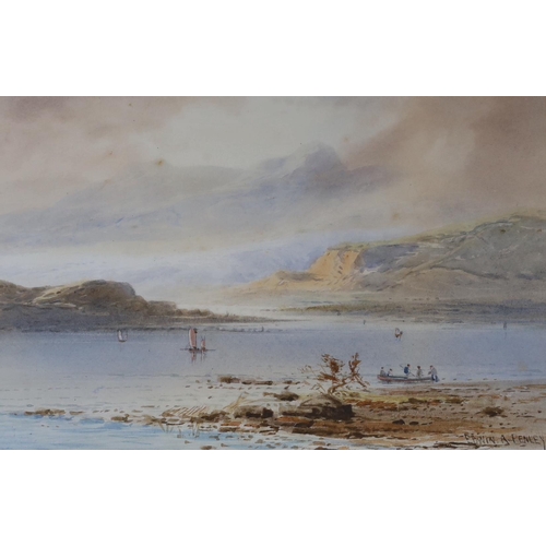 704 - Six Victorian watercolour landscapes, by Edwin and Aaron Penley, The majority signed, the largest 18... 