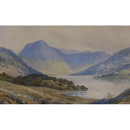 704 - Six Victorian watercolour landscapes, by Edwin and Aaron Penley, The majority signed, the largest 18... 