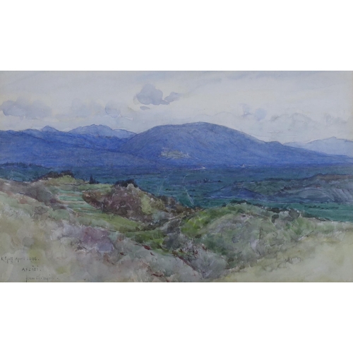 717 - Col. Robert Charles Goff (1837-1922), watercolours, 'Fiesole, Italy' and Assisi', each signed, the... 