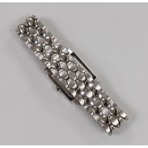 1868 - A lady's stainless steel Barthelay 'Les Sloanes' diamond set quartz wrist watch, no box or papers.... 