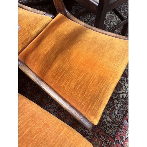 59 - A harlequin set of four Regency dining chairs