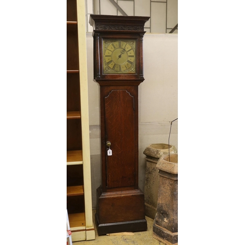 1011 - Bayley of Uttoxeter.  A George III oak longcase clock, height 185cm