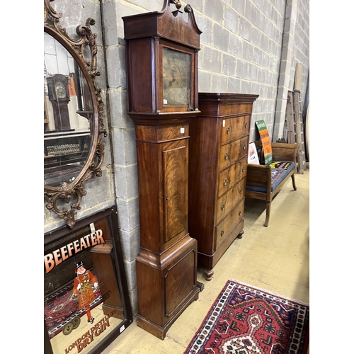 1013 - A George III mahogany eight day longcase clock marked Jacob Ettry, Rumsey, height 210cm