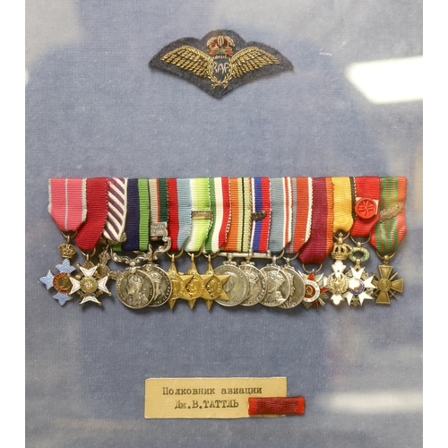 1322 - A group of sixteen dress medals awarded to Sir Geoffrey William Tuttle (1906-1989), comprising:DFC f... 