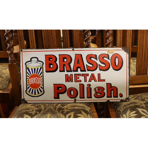 Sold at Auction: BRASSO METAL POLISH SIGN