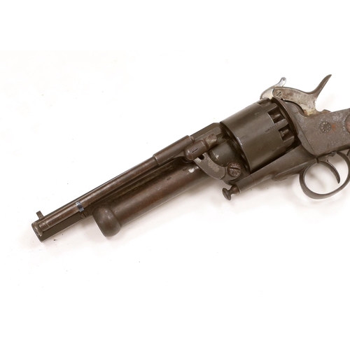 1272 - A good scarce nine short Le Matt 'Grape-Shot' single action percussion revolver, no.2083, c.1862-65,... 