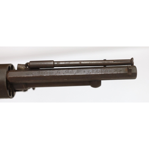 1272 - A good scarce nine short Le Matt 'Grape-Shot' single action percussion revolver, no.2083, c.1862-65,... 