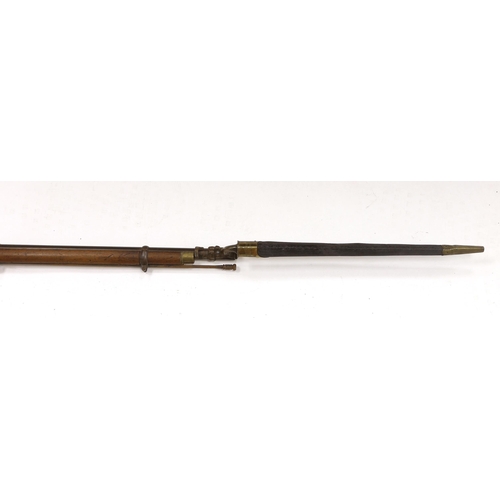 1278 - A .577 inch three band Enfield Military percussion rifle, lock stamped Tower 1868 with crown entail,... 