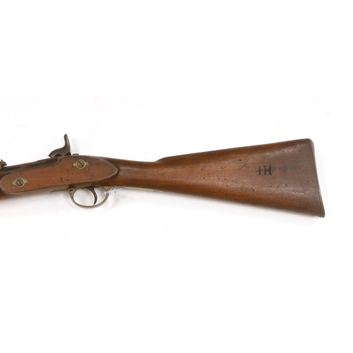 1278 - A .577 inch three band Enfield Military percussion rifle, lock stamped Tower 1868 with crown entail,... 