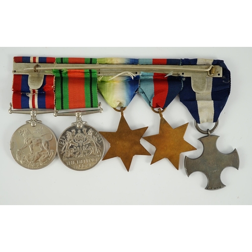 1299 - An unnamed WWII DSC group, including; War Medal with mentioned in despatches oak leaf, Defence Medal... 