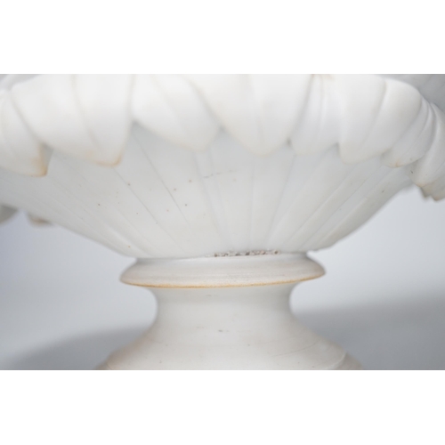 1342 - A Victorian parian bust of Clytie, 25cm