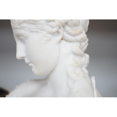 1342 - A Victorian parian bust of Clytie, 25cm