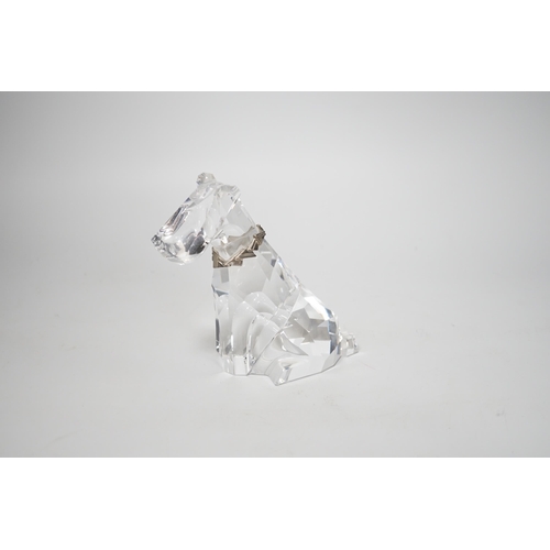 1345 - A boxed Swarovski glass terrier, 12cm