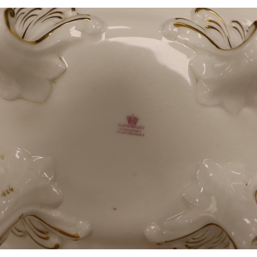 1377 - An early Victorian Davenport flower painted dessert service