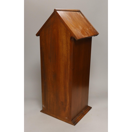 1464 - A country house style mahogany sentry letter box, 56cm high