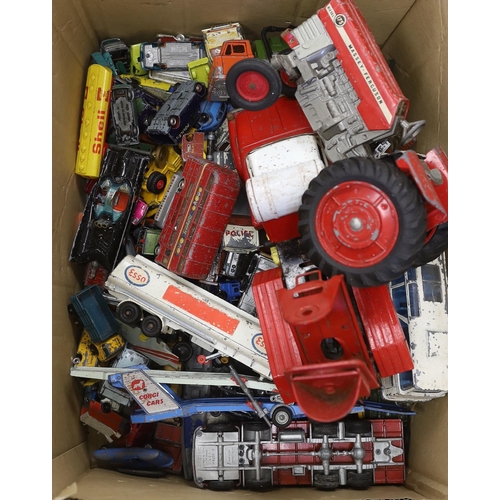 1482 - A collection of playworn diecast vehicles by Dinky Toys, Corgi Toys, Matchbox, etc., together with T... 