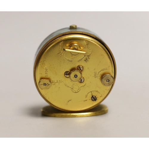 1530 - A Jaeger Le Coultre travelling alarm timepiece, 5cm