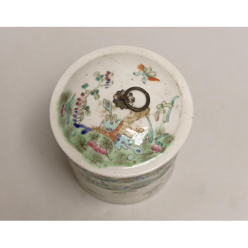 1531 - An early 20th century Chinese stacking food container, 13.5cm