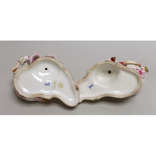 1533 - A pair of Meissen figural salts, late 19th century, 2872 and 2875