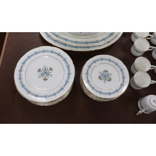 1583 - A Coalport Geneva dinner and coffee service including oval platters, bowls and tureen (a.f)