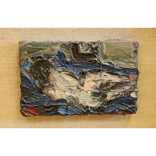 1675 - Barry Newis (1939-2017) pair of impasto oils on board, Reclining figures, one inscribed verso, 18 x ... 