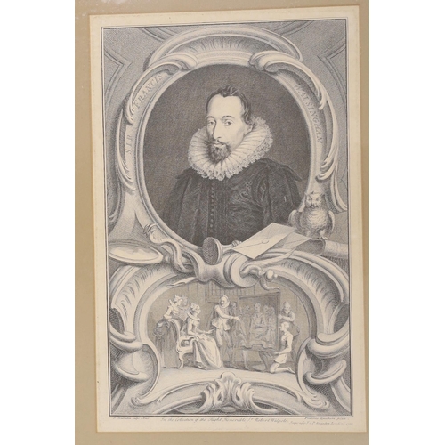 1700 - Six 18th century portrait engravings, including Robert Devereux, Earl of Essex, publ. London 1738, t... 