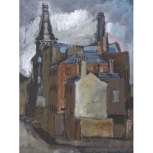 1712 - Geoffrey Lintott (20th century) mixed media, 'Industrial buildings, Manchester', signed and dated 6... 