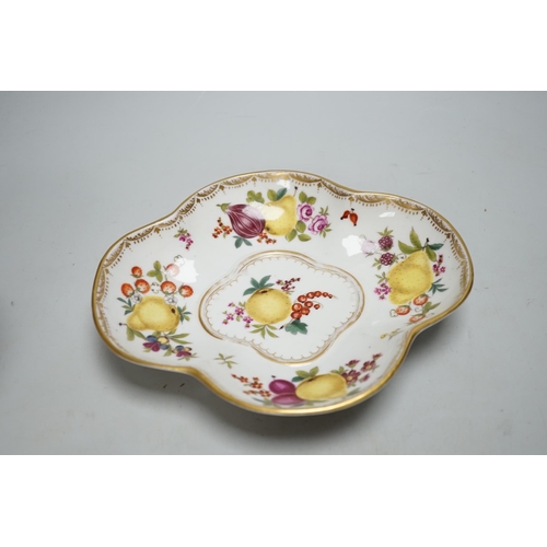 253 - A Helena Wolfsohn Dresden tureen, cover and stand together with a floral porcelain basket (2), large... 