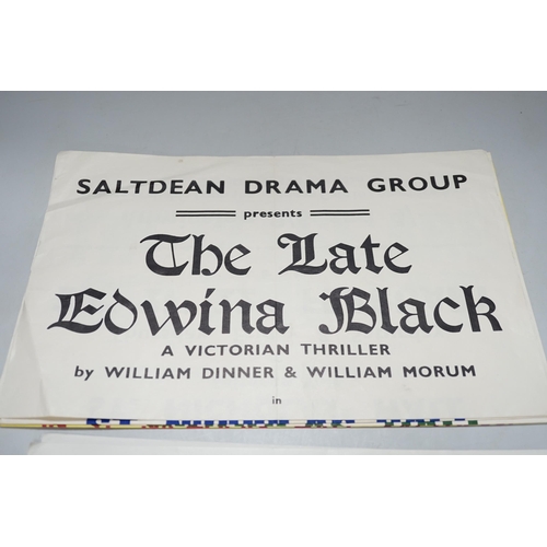 269 - Six 1940s unframed posters, Saltdean Drama Group, A Letter From the General, Blithe Spirit, Cou... 