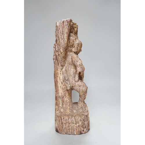 274 - An Indian carved marble dancer, 40cm