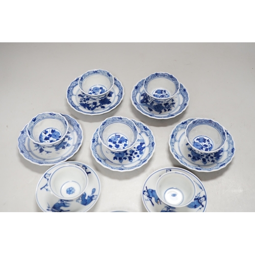 286 - Two miniature Chinese blue and white porcelain part tea sets