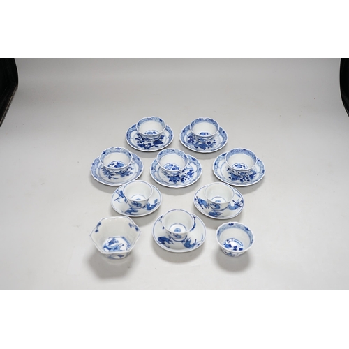 286 - Two miniature Chinese blue and white porcelain part tea sets