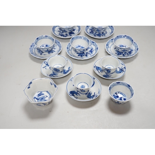 286 - Two miniature Chinese blue and white porcelain part tea sets