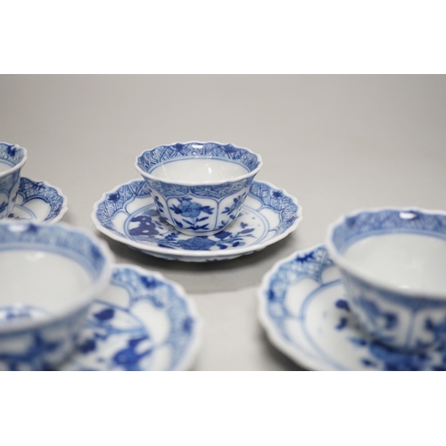 286 - Two miniature Chinese blue and white porcelain part tea sets