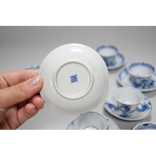 286 - Two miniature Chinese blue and white porcelain part tea sets