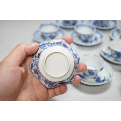 286 - Two miniature Chinese blue and white porcelain part tea sets