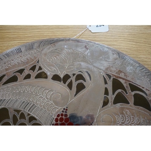 294 - After Erte. A decorative panel or stand, with stylised decoration, 62cm wide