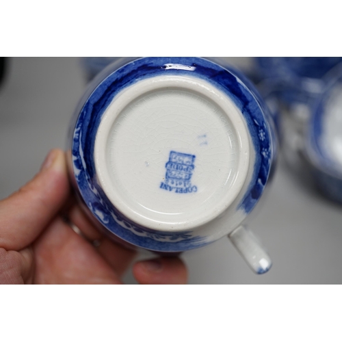 302 - A large collection of Copeland Spodes Italian, dinner, tea and coffee service, mostly blue stamped ... 