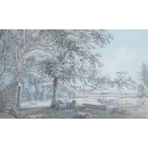 669 - Paul Sandby (1731-1809) watercolour, 'The Woodyard, Windsor Great Park', Guildhall Art Gallery Paul ... 