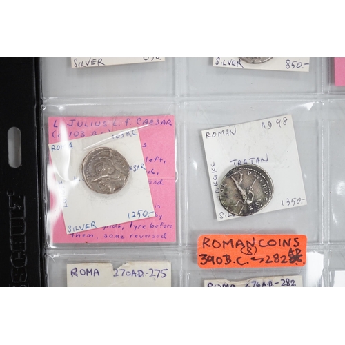 970 - Roman Empire, Greek and Parthian coins, Comprising four silver AR denarii - Roman Republic, M.Cipius... 