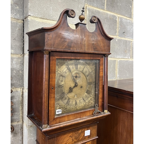 17 - A George III mahogany eight day longcase clock marked Jacob Ettry, Rumsey, height 210cm