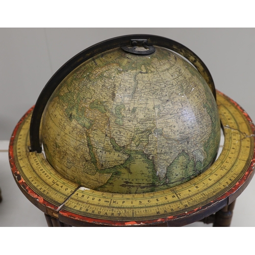 288 - A pair of 19th century 12 inch table top library globes on stands by Malby, Terrestrial globe publis... 