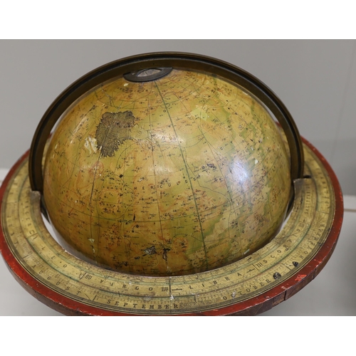 288 - A pair of 19th century 12 inch table top library globes on stands by Malby, Terrestrial globe publis... 