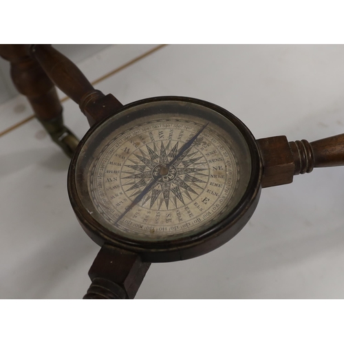 289 - A 19th century Malby 18 inch library globe on stand, Terrestrial globe published in Jan. 1864 on ori... 