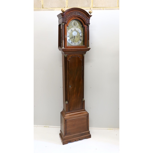 290 - A George III mahogany longcase clock by William Grandpre, London, height 232cm