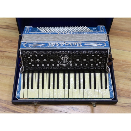 306 - A cased Bernadi piano accordion