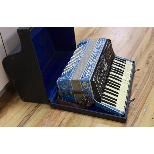 306 - A cased Bernadi piano accordion